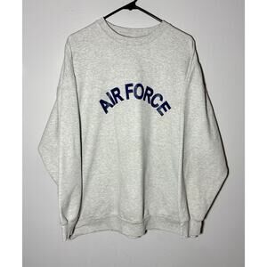 Vintage US Air Force Gray Crewneck Sweatshirt Meke Cotton Blend Made in USA XL